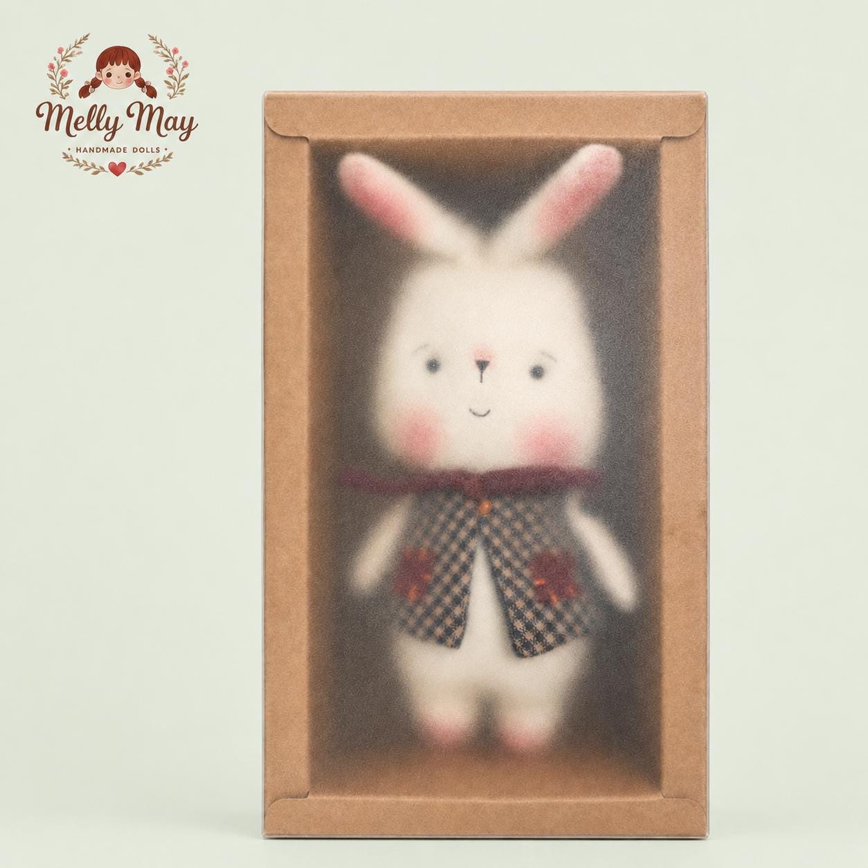 Mellow Bunny – Handmade Fabric Bag Charm