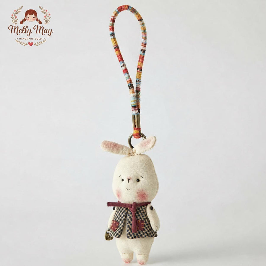 Mellow Bunny – Handmade Fabric Bag Charm