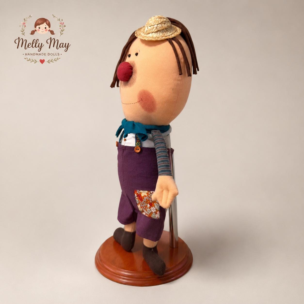 Gulu Handmade Doll, 15 Inch Whimsical Fabric Art Dolls