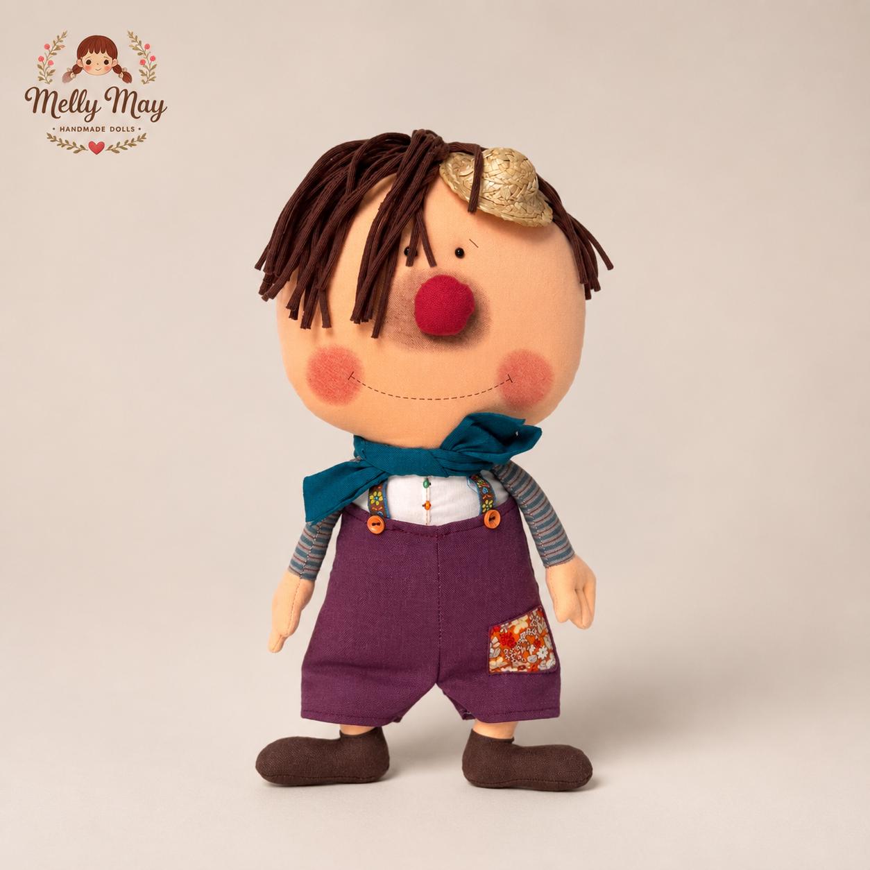 Gulu Handmade Doll, 15 Inch Whimsical Fabric Art Dolls