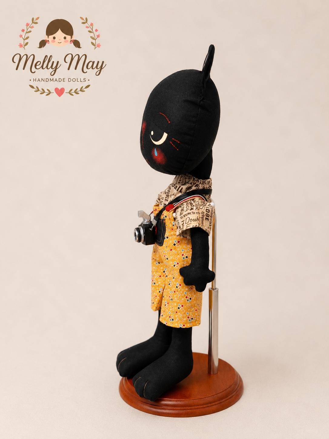 Vintage Traveler Cat Couple – Handmade Art Dolls